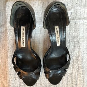 Manolo Blahnik shoes| Leather d’Orsay Sandal| 37.5